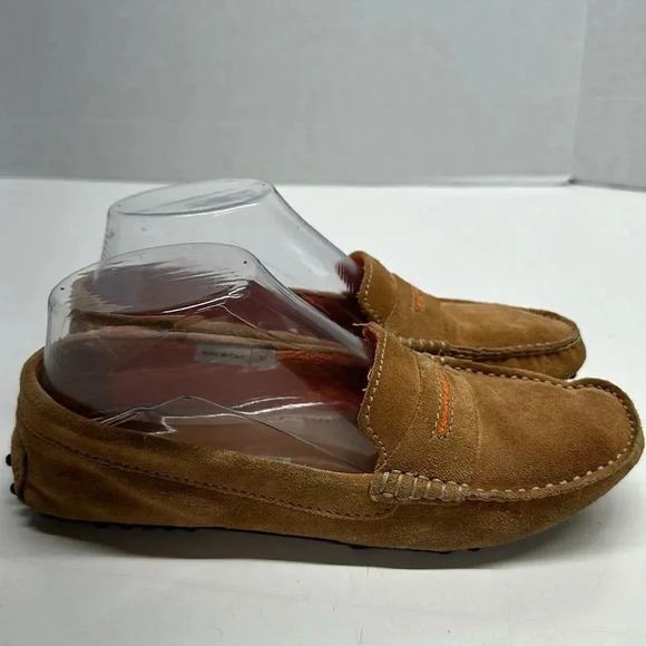 Manolo Blahnik Driving Loafers Slip On Shoes Suede Brown Tan Womens 37 US 6.5 - Picture 4 of 10